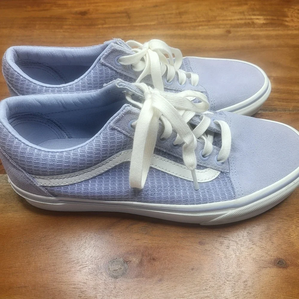 Vans‎ Shoes Mens Size 7 Purple Old Skool Mesh Suede Low Top Skate Womens 8.5